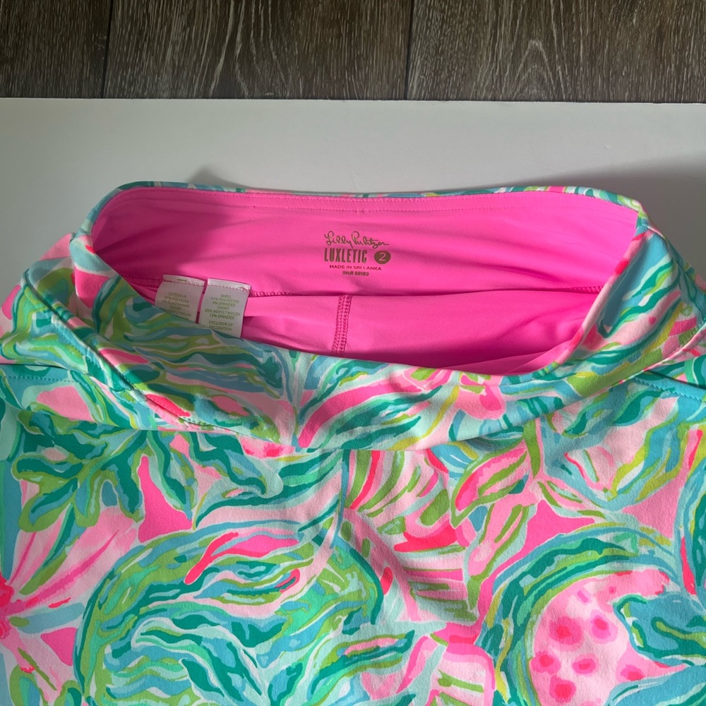 Lilly Pulitzer Luxletic Skirt in Pink and Green